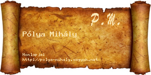 Pólya Mihály névjegykártya